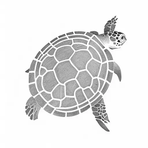 as memorial for a turtle named Cäsar  tattoo design idea