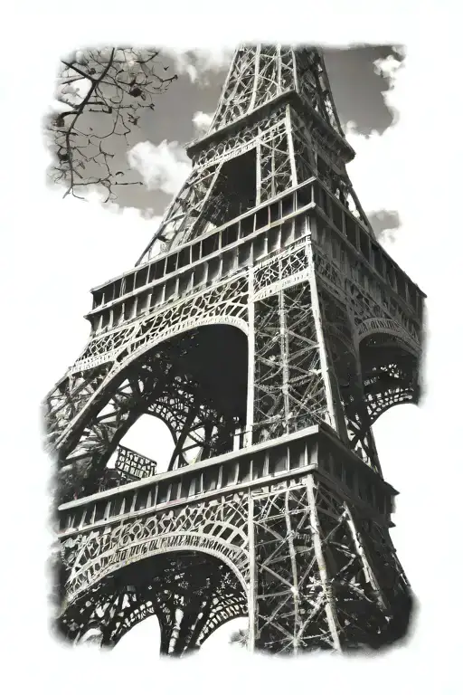 Eiffel Tower tattoo design idea