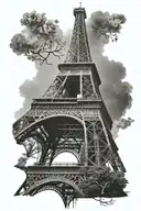 Eiffel Tower tattoo design idea