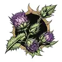 thistle and dirk tattoo design idea
