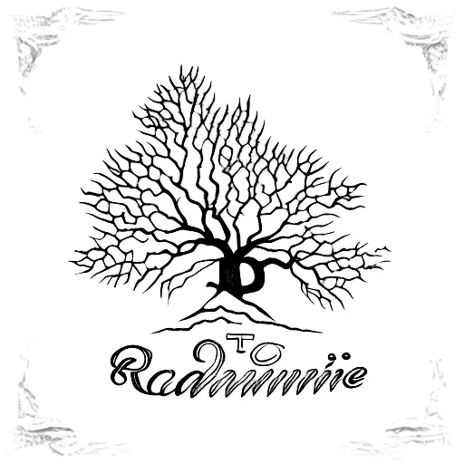 dead grapevine with script words "Rimani Forte" tattoo design idea