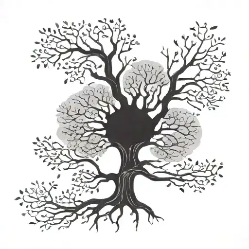 tree with the name Sarah   tattoo design idea