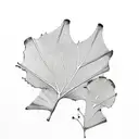 Falling ginkgo leaves with gold thread twisting  tattoo design idea