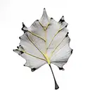 Falling ginkgo leaves with gold thread twisting  tattoo design idea