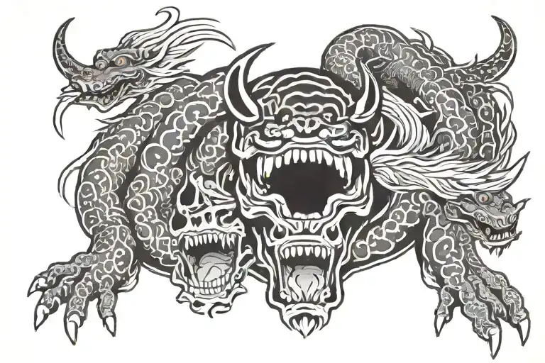 Fear no evil  tattoo design idea