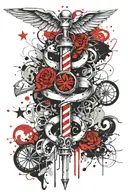 Caduceus tattoo design idea