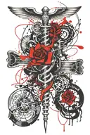 Caduceus tattoo design idea