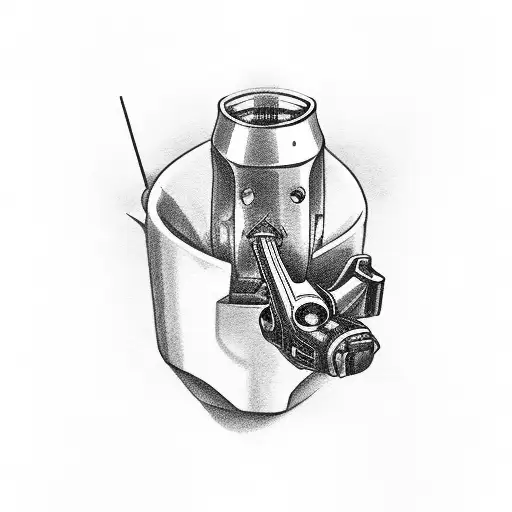 six shot revolver pistol tattoo design idea