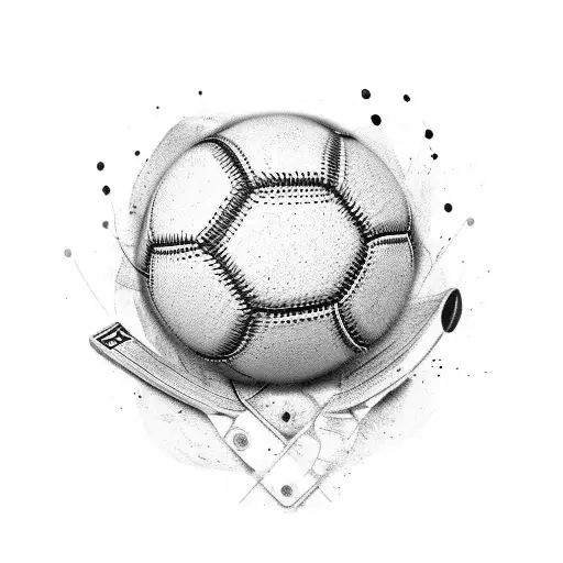 athlete who loves cricket and soccer tattoo design idea