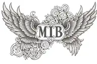 wings with initials "MB"  tattoo design idea