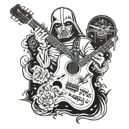 Star Wars Guitar tattoo design idea
