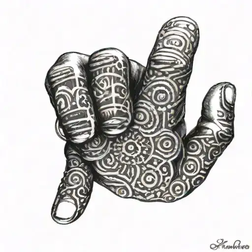 man ring tattoo for a finger tattoo design idea