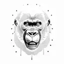 gorilla roar tattoo design idea