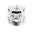 gorilla roar tattoo design idea