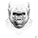 gorilla roar tattoo design idea