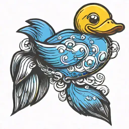 rubber ducky tattoo design idea