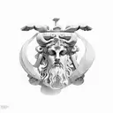 greek mythology simple tattoo design idea