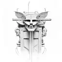 greek mythology simple tattoo design idea