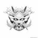 greek mythology simple tattoo design idea