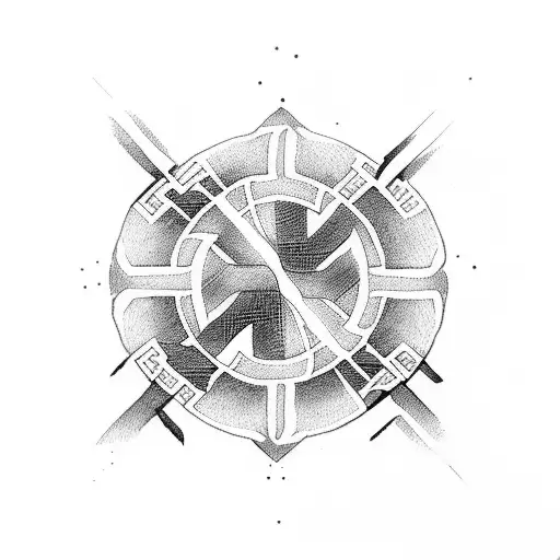 tribal cross tattoo design idea