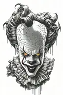 pennywise tattoo design idea