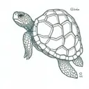 colorful tortoise tattoo design idea