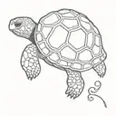 colorful tortoise tattoo design idea