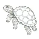 colorful tortoise tattoo design idea