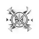 Bow and Arrow tattoo design idea