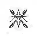 Bow and Arrow tattoo design idea