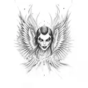 fallen angel  tattoo design idea