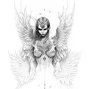 fallen angel  tattoo design idea