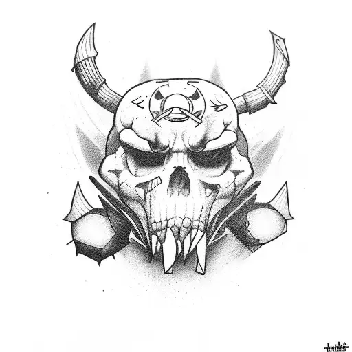 Harley fuck em all anarchy tattoo design idea