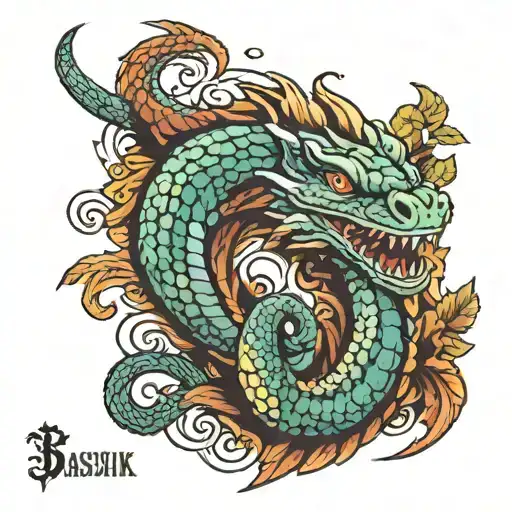 basilisk tattoo design idea