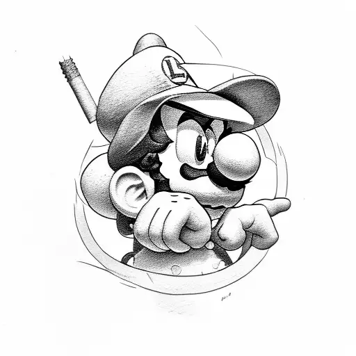 luigi  tattoo design idea