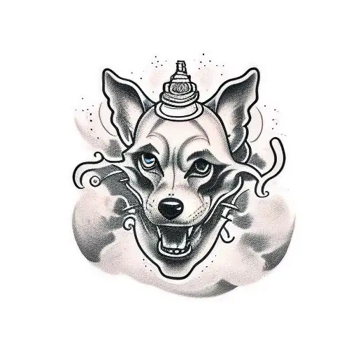 cerberus underneath the skin tattoo design idea