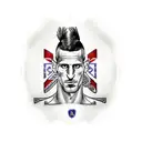 tattoo of Nikola jokic, Novak Djokovic and Nemanja Vidic all together tattoo design idea