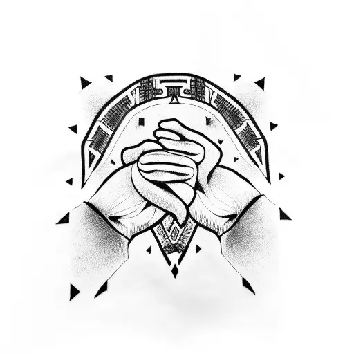 RAISED FIST WITH PALESTINIAN KEFFIYEH PATTERN ON THE INSIDE tattoo design idea