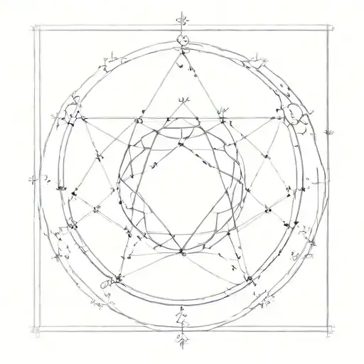 natal chart transformed tattoo design idea