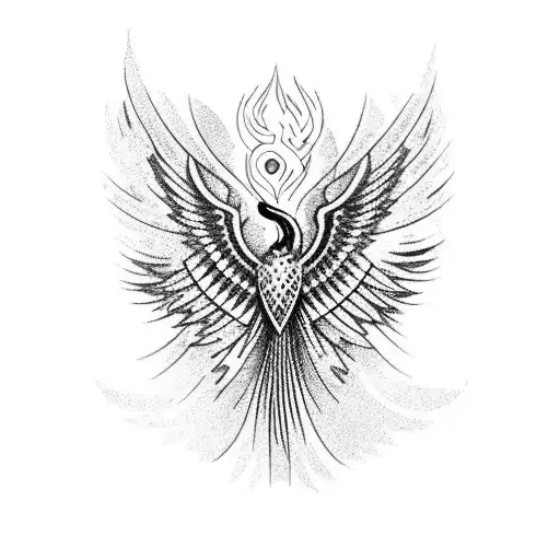 Premium Vector | Phoenix bird logo tribal tattoo design stencil vector  illustration