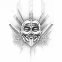 v for vendetta tattoo design idea