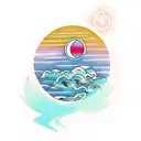 sunset gradient tattoo design idea