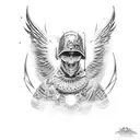 army of angels fighting army of devils tattoo design idea