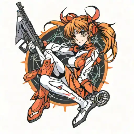 Asuka's Death in Neon Genesis Evangelion tattoo design idea