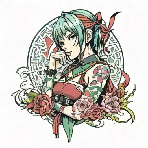 Asuka kills her childhood self tattoo design idea
