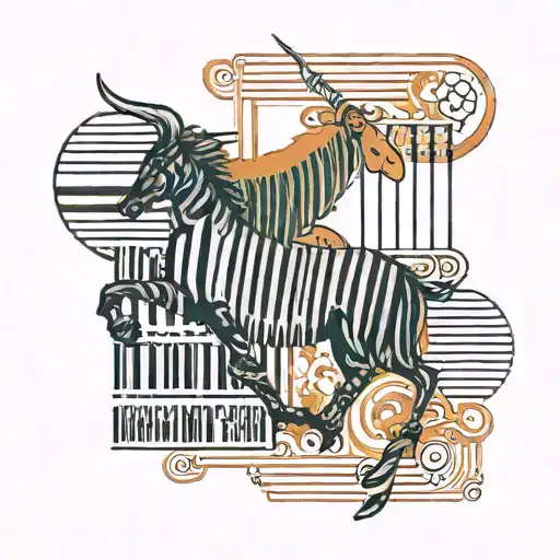 barcode with my birthday, 1997 december 18, and mix it with Sagittarius tattoo design idea