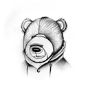 angry teddy bear  tattoo design idea