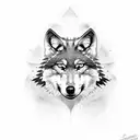 wolf raven tattoo design idea
