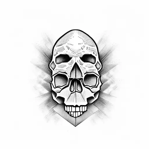 skull dont talk money is power tattoo design idea