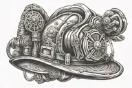 Firefighter helmet tattoo design idea